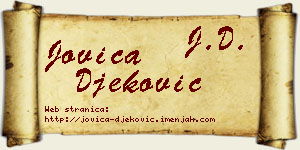 Jovica Đeković vizit kartica